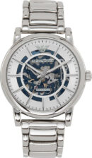 Emporio Armani Meccanico Automatic Silver Dial Silver Steel Strap Watch for Men - AR60006